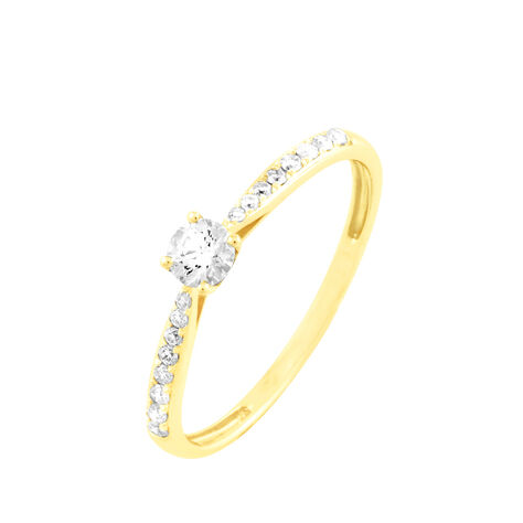 Bague Solitaire Hemera Or Jaune Diamant - Bagues solitaires Femme | Histoire d’Or