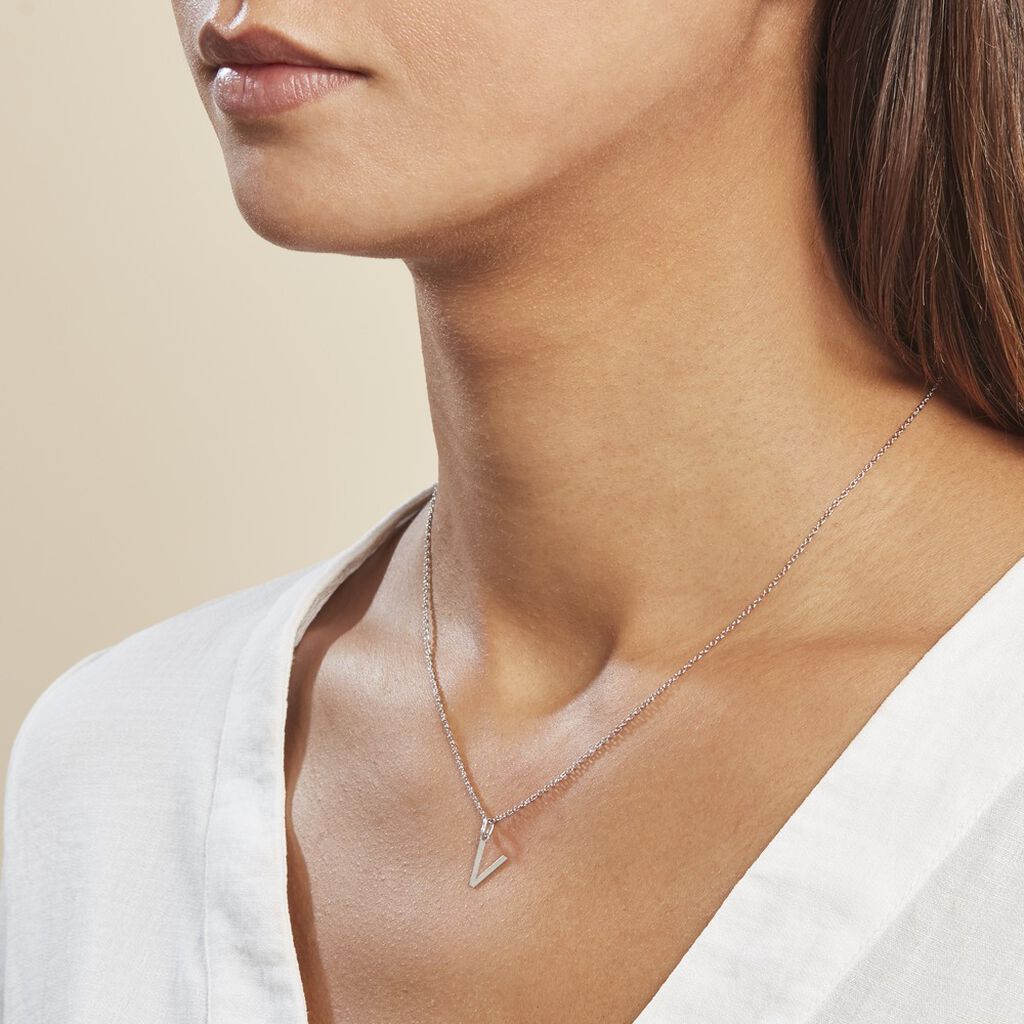 Pendentif Ionia Lettre Or Blanc - Pendentifs Famille | Histoire d’Or