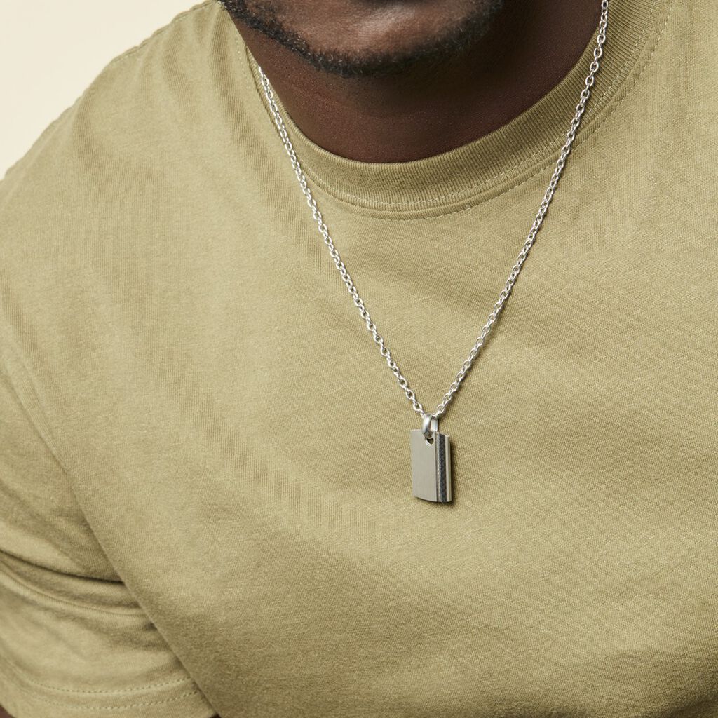 Collier Lovaina Acier Blanc - Colliers Homme | Histoire d’Or