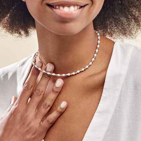 Collier Ras De Cou Argent Bede Perles De Culture - Colliers Femme | Histoire d’Or