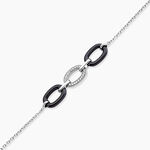Bracelet Eulalie Argent Blanc C&eacute;ramique Et Oxyde De Zirconium - Bracelets Femme | Histoire d&rsquo;Or