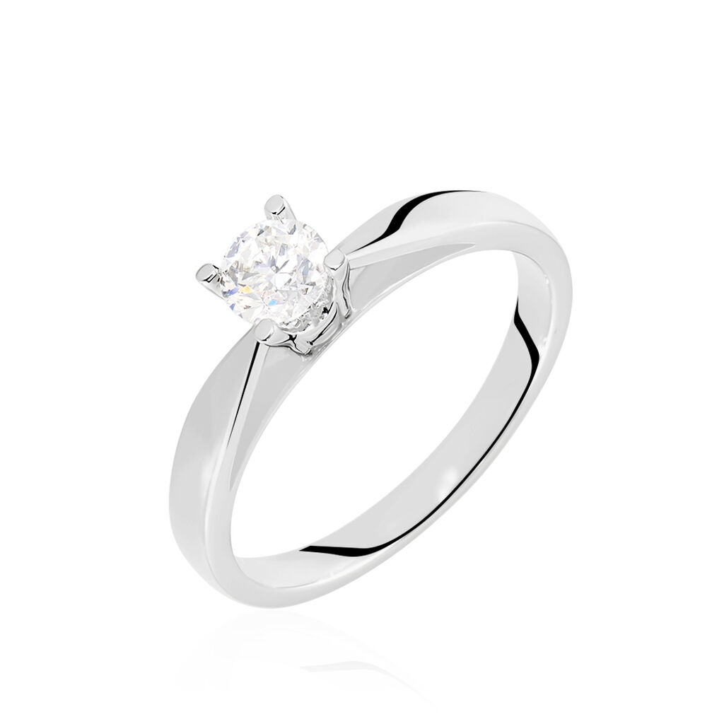 Bague Solitaire Celina Or Blanc Diamant - Bagues solitaires Femme | Histoire d’Or