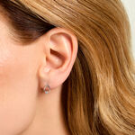 Boucles D'Oreilles Puces Cantara Argent Blanc Oxyde De Zirconium - Boucles d'oreilles fantaisie Femme | Histoire d&rsquo;Or