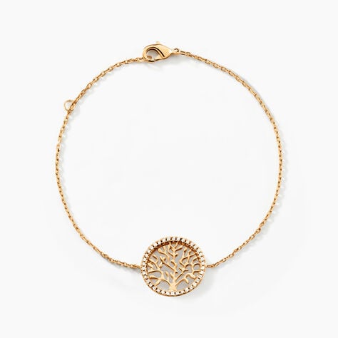 Bracelet Theolina Plaqu&eacute; Or Jaune Oxyde De Zirconium - Bracelets Femme | Histoire d&rsquo;Or