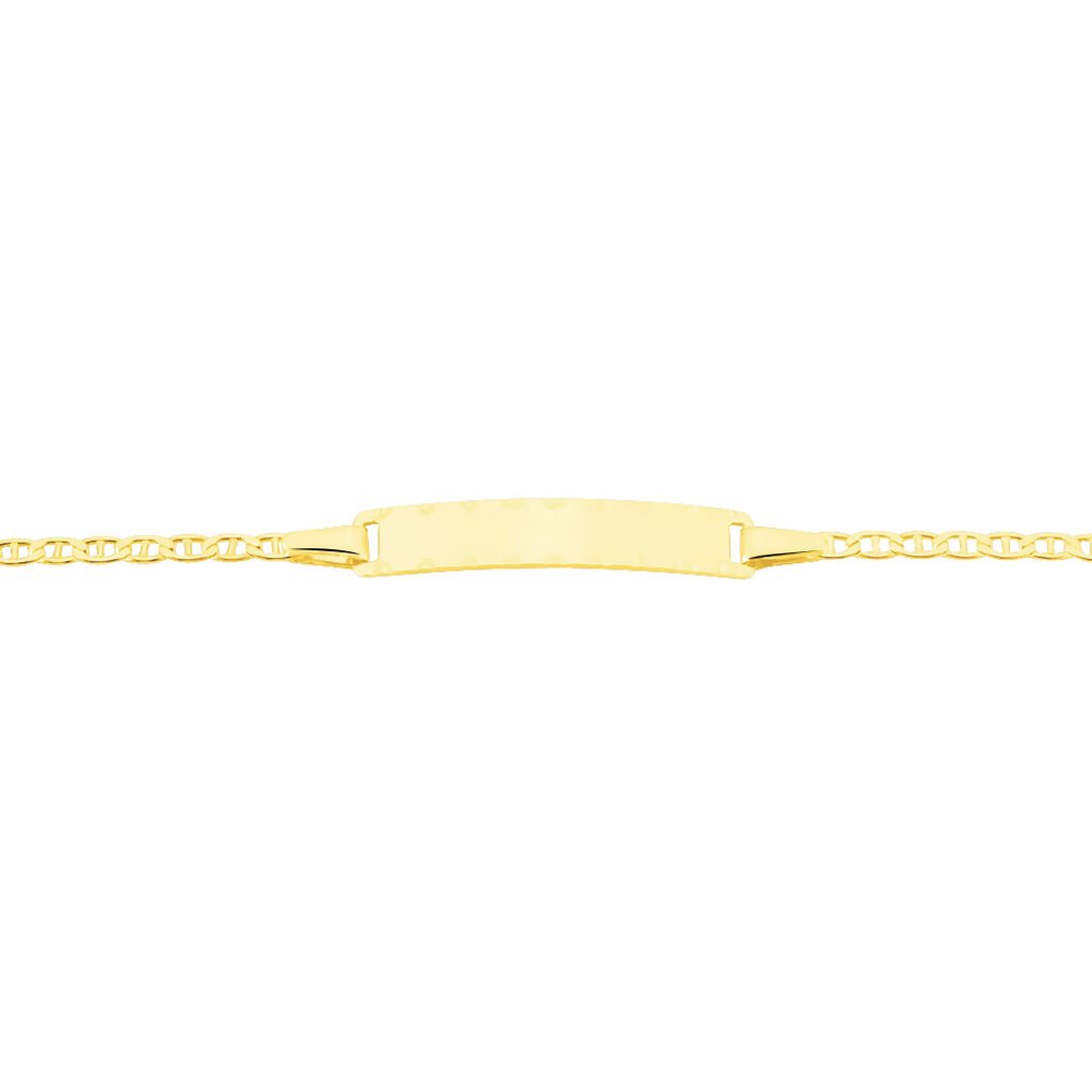 Bracelet Identit&eacute; Esta Maille For&ccedil;at Or Jaune - Bracelets Communion Enfant | Histoire d&rsquo;Or