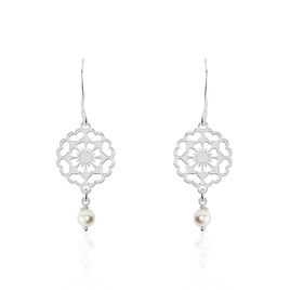 Boucles D'oreilles Pendantes Enaelle Argent Blanc Perle D'imitation - Boucles d'oreilles fantaisie Femme | Histoire d’Or