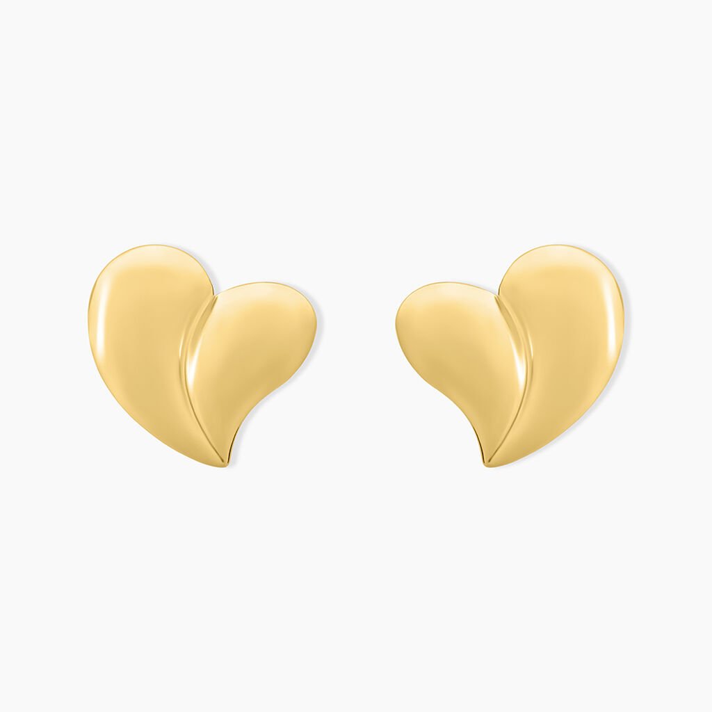 Boucles D'oreilles Puces Madlie Acier Jaune - Boucles d'oreilles fantaisie Femme | Histoire d&rsquo;Or