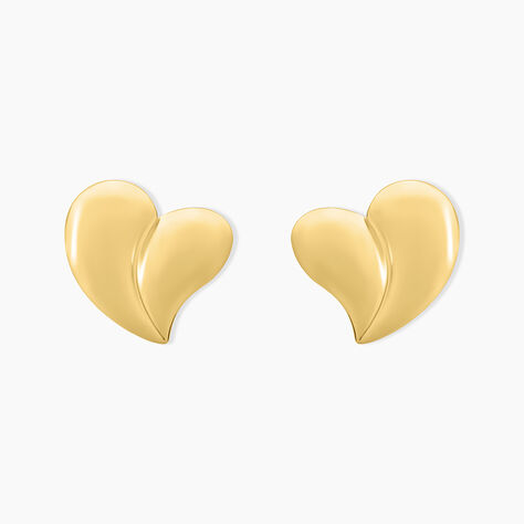 Boucles D'oreilles Puces Madlie Acier Jaune - Boucles d'oreilles fantaisie Femme | Histoire d&rsquo;Or