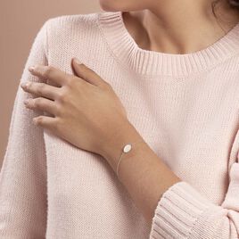 Bracelet Sirene Argent Blanc Nacre - Bracelets fantaisie Femme | Histoire d’Or