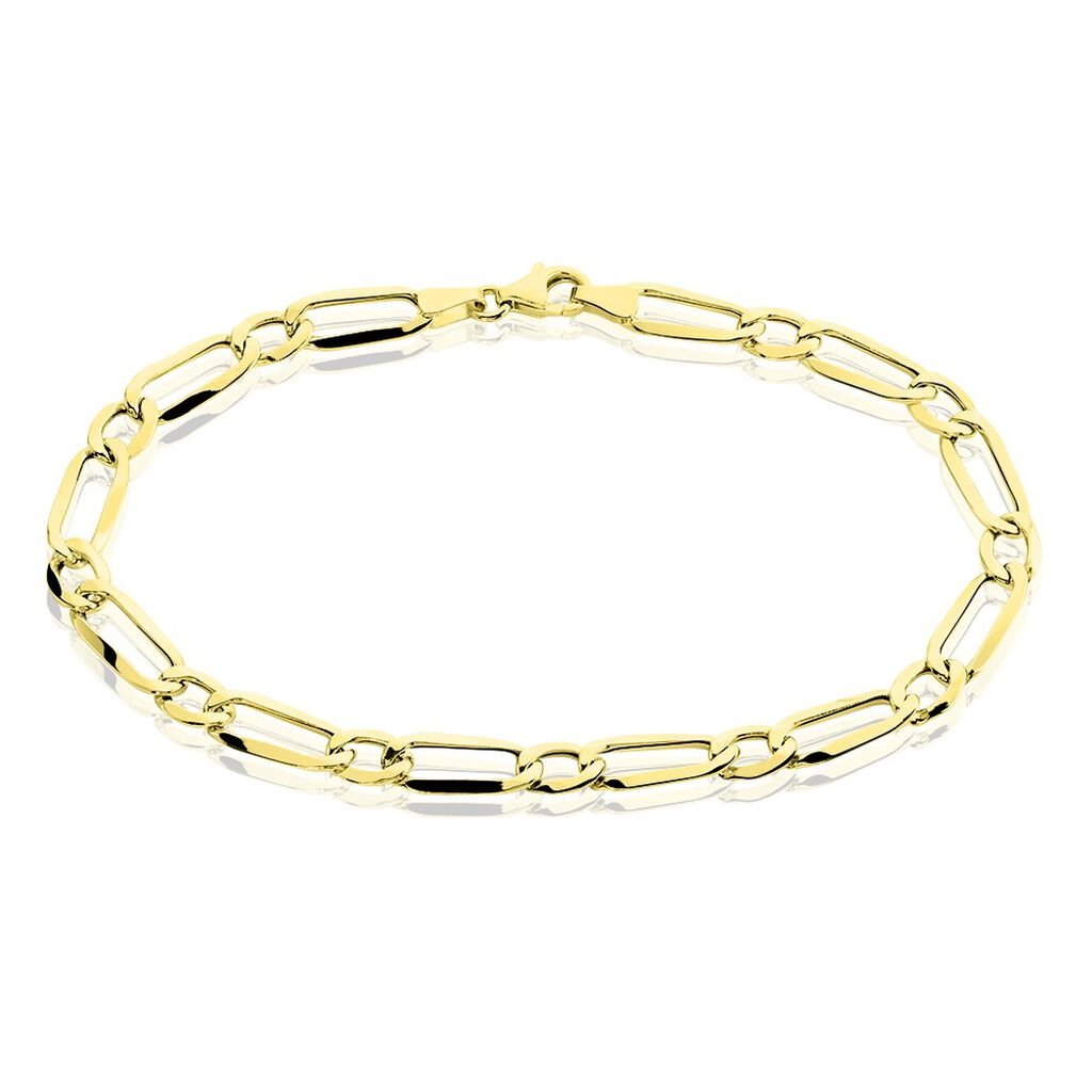 Bracelet Ophelio Maille Alternee 1/1 Or Jaune - Bracelets cha&icirc;ne Homme | Histoire d&rsquo;Or