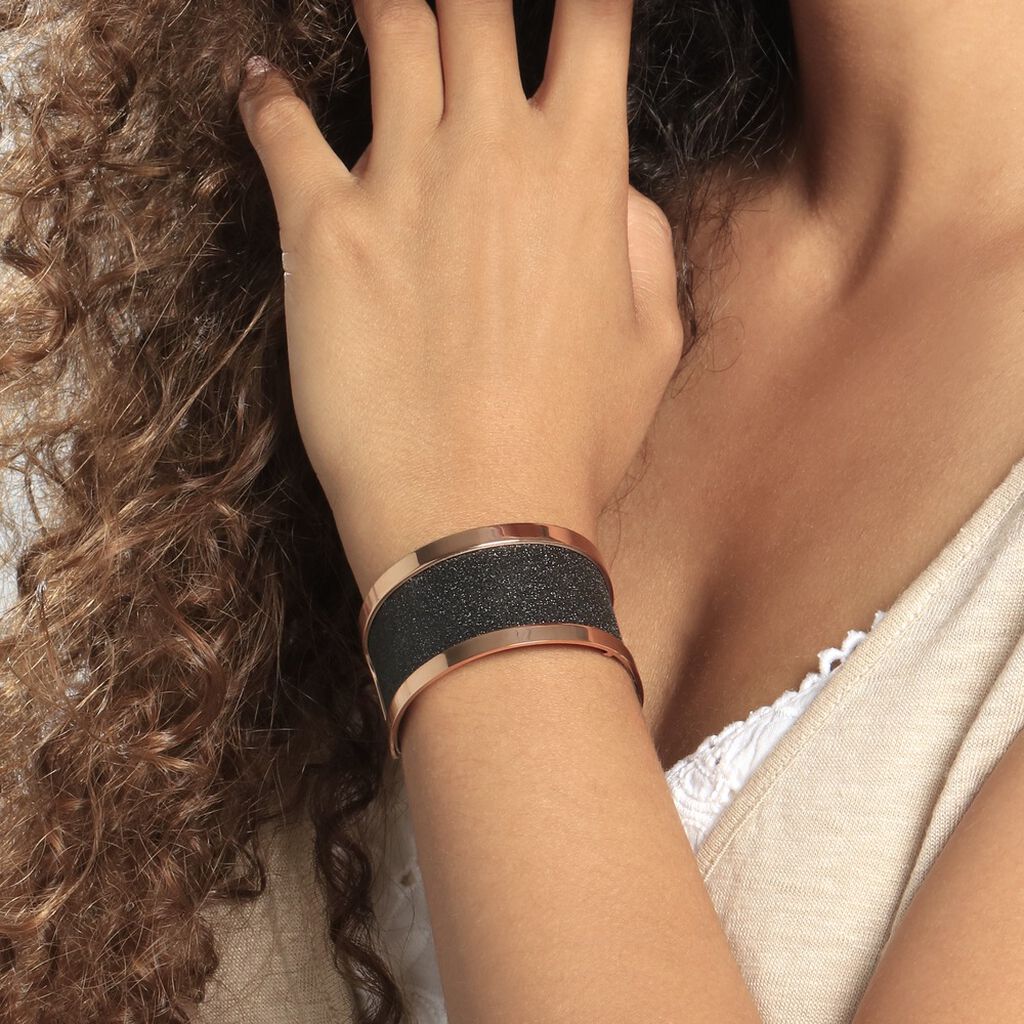 Bracelet Jonc Acier Rose - Bracelets Femme | Histoire d’Or