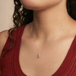 Collier Rosalyne Or Blanc Saphir Et Diamant - Colliers Femme | Histoire d&rsquo;Or