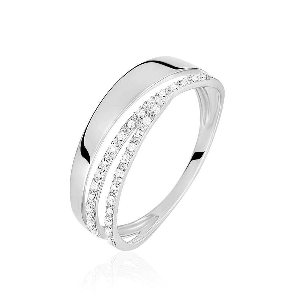 Bague Angele Or Blanc Diamant - Bagues avec pierre Femme | Histoire d’Or