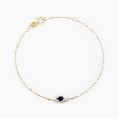 Bracelet Emotion Or Jaune Saphir Diamant - Bracelets Femme | Histoire d’Or
