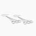Boucles D'oreilles Pendantes Flat Argent Blanc