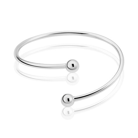 Bracelet Jonc Noûr Argent Blanc - Bracelets joncs Femme | Histoire d’Or
