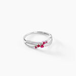 Bague Amarylis Or Blanc Rubis Diamant - Bagues solitaires Femme | Histoire d&rsquo;Or