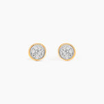 Boucles D'oreilles Puces Or Jaune Diamants - Clous d'oreilles Femme | Histoire d&rsquo;Or