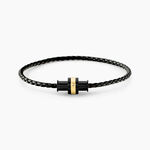 Bracelet Jourdan Cuir De Vache Noir - Bracelets Cuir Homme | Histoire d&rsquo;Or