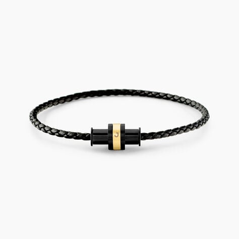 Bracelet Jourdan Cuir De Vache Noir - Bracelets Homme | Histoire d&rsquo;Or