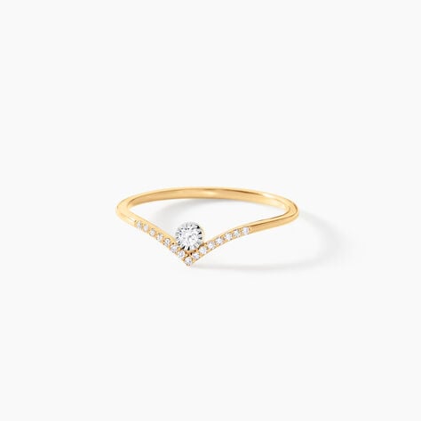 Bague Rosalinde Or Jaune Diamant - Bagues de fian&ccedil;ailles vintage Femme | Histoire d&rsquo;Or