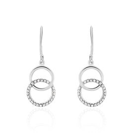 Boucles D'oreilles Pendantes Isabel Argent Blanc Oxyde De Zirconium - Boucles d'oreilles fantaisie Femme | Histoire d’Or