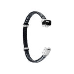 Bracelet Moris Acier Blanc Pierre De Synthese - Bracelets Cuir Homme | Histoire d&rsquo;Or