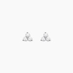 Boucles D'oreilles Puces Thylane Argent Blanc Oxyde De Zirconium - Boucles d'oreilles fantaisie Femme | Histoire d&rsquo;Or