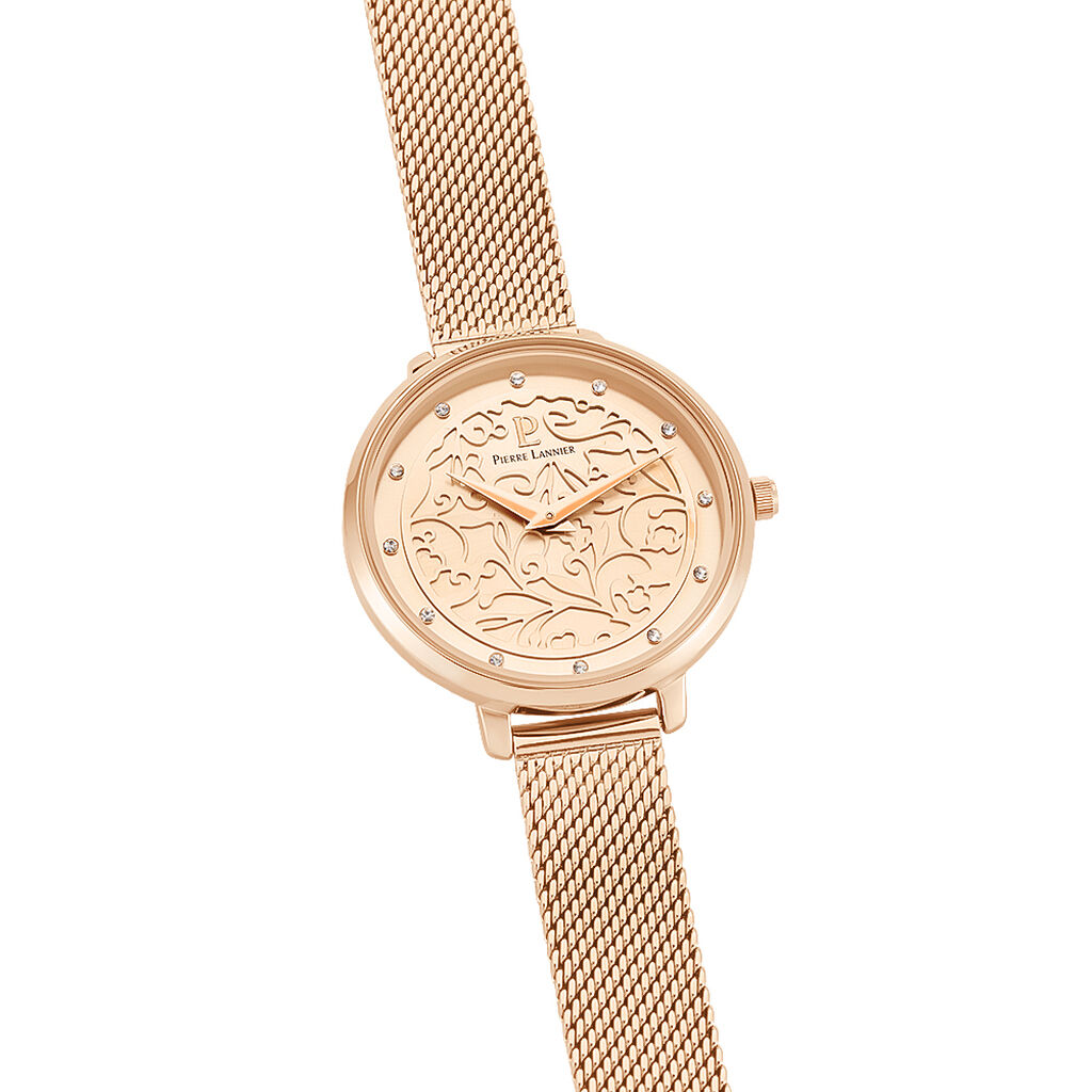 Montre Pierre Lannier Eolia Doré Rose - Montres Femme | Histoire d’Or