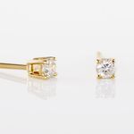 Boucles D'oreilles Puces Or Jaune Victoria Diamants - Clous d'oreilles Femme | Histoire d&rsquo;Or