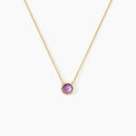 Collier Arenale Argent Dor&eacute; A L'Or 750/1000 Am&eacute;thyste - Colliers Femme | Histoire d&rsquo;Or