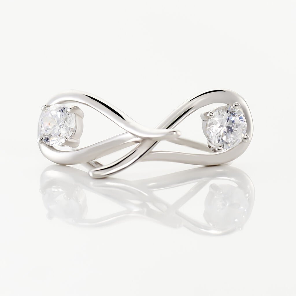 Boucles D'oreilles Pendantes Paloma Argent Blanc Oxyde De Zirconium - Boucles d'oreilles fantaisie Femme | Histoire d&rsquo;Or