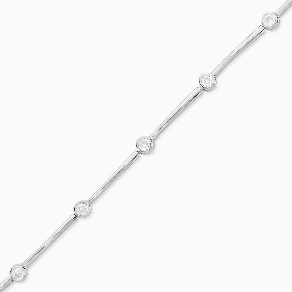 Bracelet Eshan Argent Blanc Oxyde De Zirconium - Bracelets Femme | Histoire d’Or