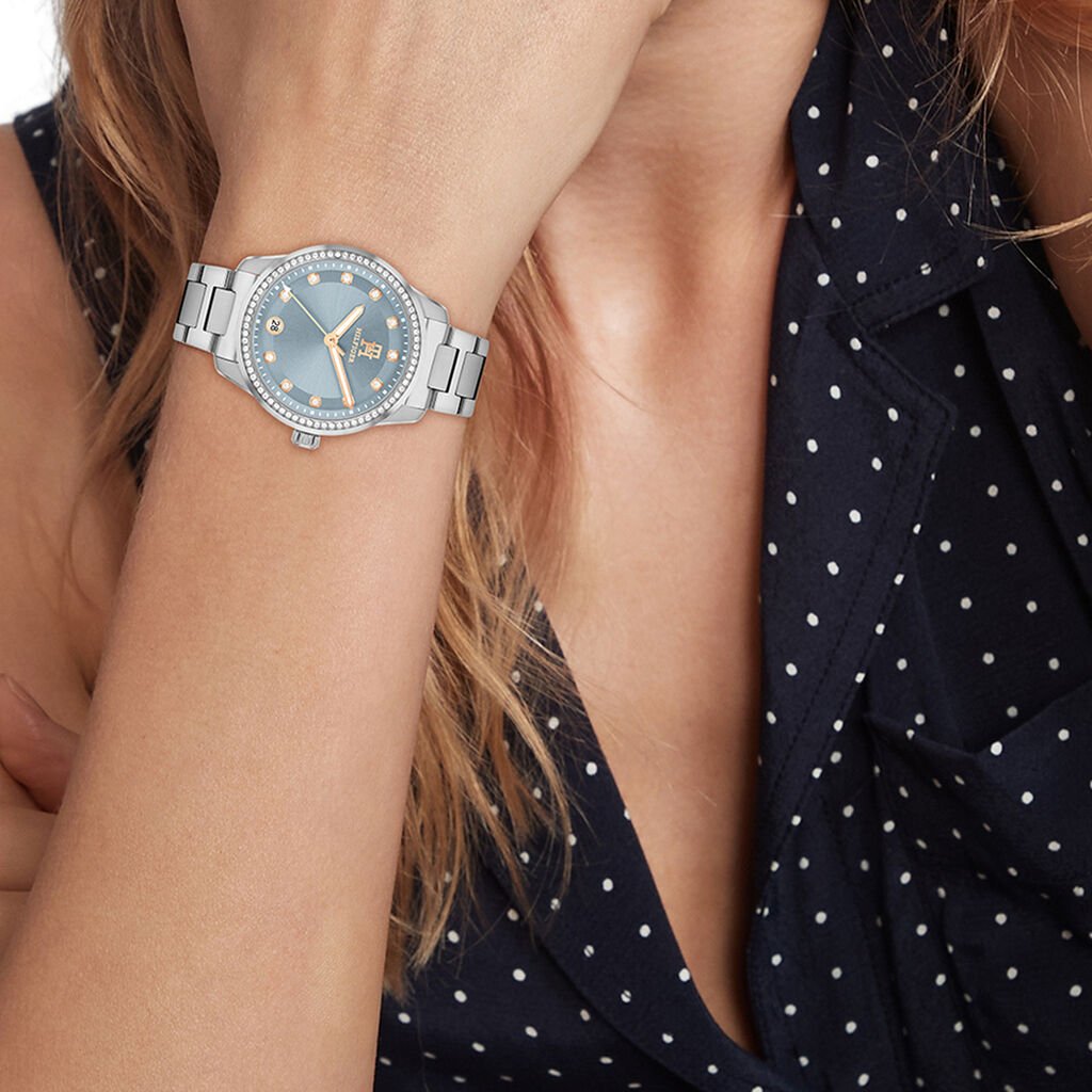 Montre Tommy Hilfiger Th85 Crystals Bleu Sky - Montres Femme | Histoire d’Or