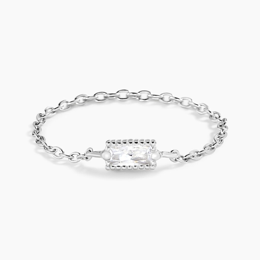 Bague Lipa Argent Blanc Oxyde De Zirconium - Bagues solitaires Femme | Histoire d&rsquo;Or