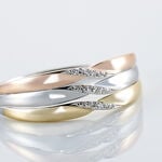 Bague Nesibe Or Tricolore Diamant - Bagues avec pierre Femme | Histoire d&rsquo;Or