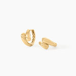Cr&eacute;oles Meg Argent Dor&eacute; A L'Or 750/1000 - Boucles d'oreilles cr&eacute;oles Femme | Histoire d&rsquo;Or