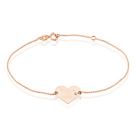 Bracelet Sofia Coeur Or Rose Oxyde De Zirconium - Bracelets Femme | Histoire d’Or