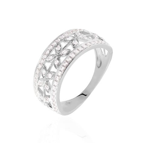 Bague Aella Or Blanc Oxyde De Zirconium - Bagues avec pierre Femme | Histoire d’Or