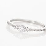 Bague Or Blanc Sabine Diamants - Bagues solitaires Femme | Histoire d&rsquo;Or