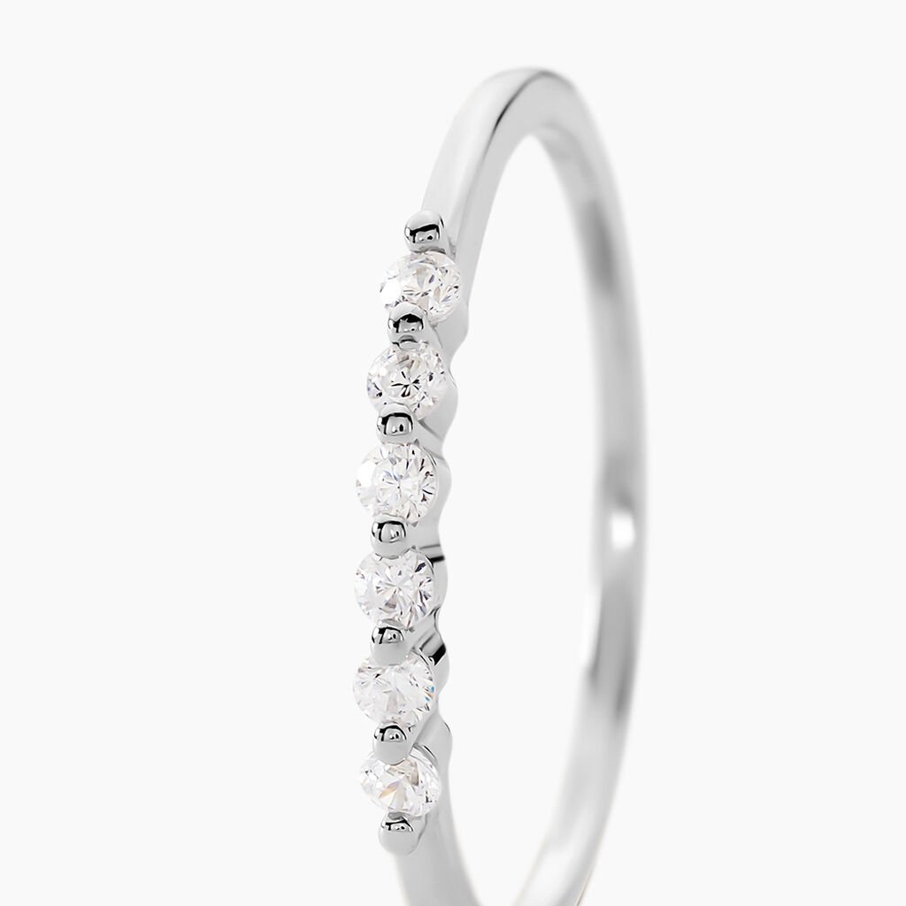 Bague Jaquelyn Argent Blanc Oxyde De Zirconium - Bagues avec pierre Femme | Histoire d’Or