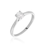 Bague Solitaire Aphrodite Or Blanc Diamant - Bagues solitaires Femme | Histoire d&rsquo;Or