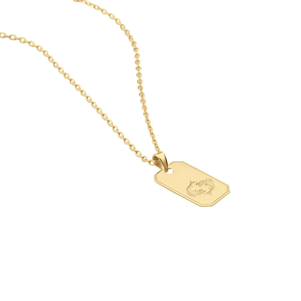 Collier Plaqu&eacute; Or Quintien - Colliers Zodiaque Homme | Histoire d&rsquo;Or