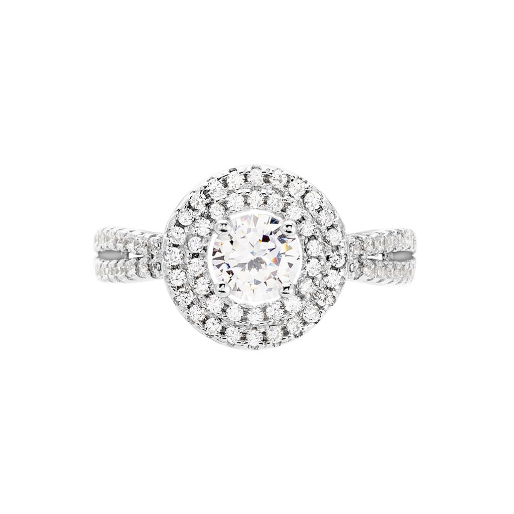 Bague Marie-felix Argent Blanc Oxyde De Zirconium - Bagues solitaires Femme | Histoire d’Or