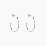 Cr&eacute;oles Tahaa Acier Blanc - Boucles d'oreilles cr&eacute;oles Femme | Histoire d&rsquo;Or