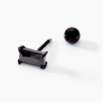 Piercing Oruro Acier Noir Oxyde De Zirconium - Bijoux Homme | Histoire d&rsquo;Or