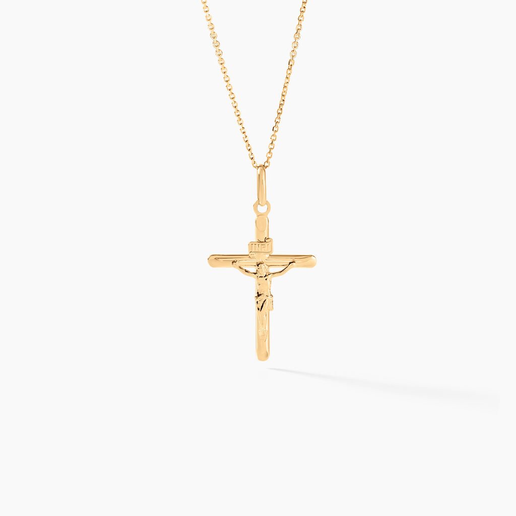 Pendentif Haley Croix Or Jaune - Pendentifs Communion Unisex | Histoire d&rsquo;Or