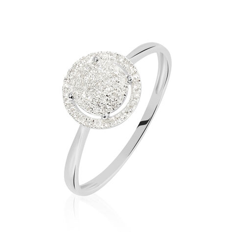 Bague Soleil D'hiver Or Blanc Diamant Divers - Bagues avec pierre Femme | Histoire d’Or