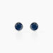 Boucles D'oreilles Puces Edy Serti Clos Or Blanc Saphir - Clous d'oreilles Femme | Histoire d’Or