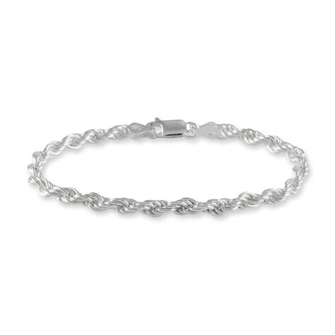 Bracelet Cacilda Maille Corde Argent Blanc - Bracelets chaîne Femme | Histoire d’Or